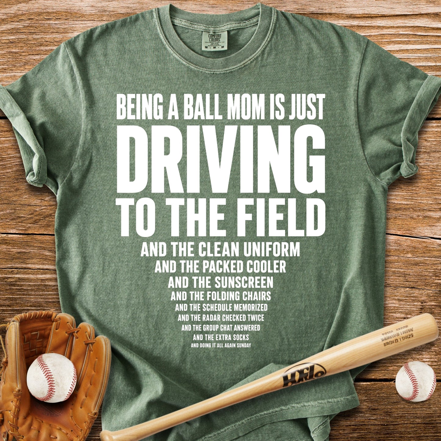 Ball Mom Driving - HomeRun PrintsComfort Colors
