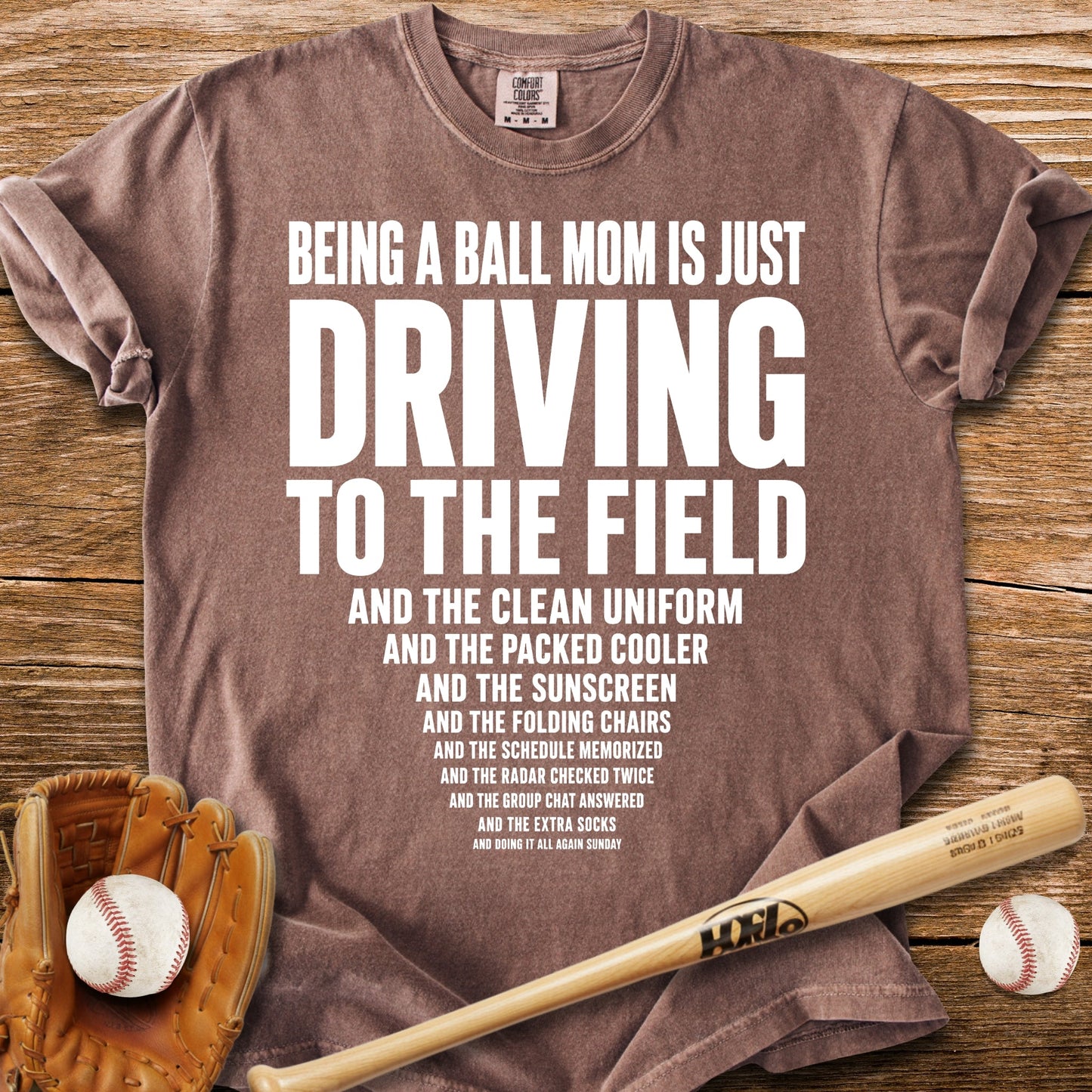 Ball Mom Driving - HomeRun PrintsComfort Colors