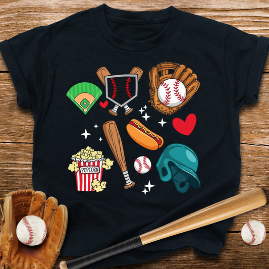 Ballpark Sticker Cluster Youth Tee - HomeRun PrintsKids clothes