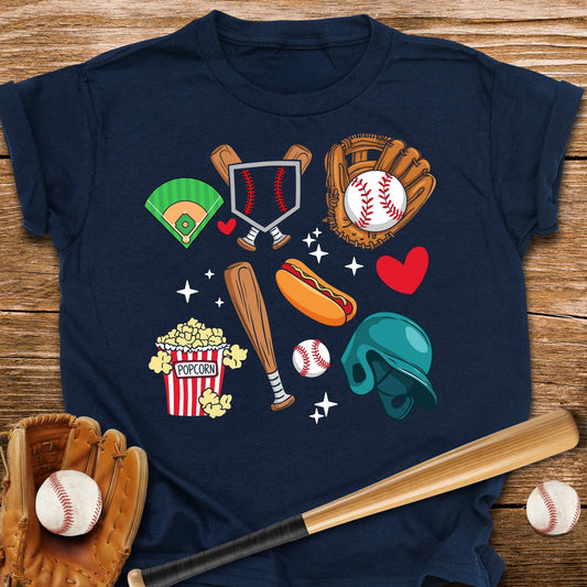 Ballpark Sticker Cluster Youth Tee - HomeRun PrintsKids clothes