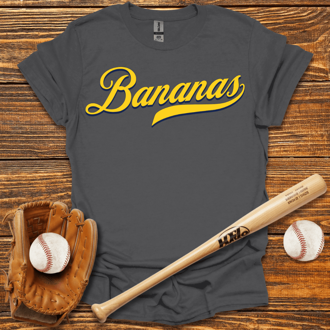 Bananas Retro Baseball T-Shirt - HomeRun PrintsT-Shirt