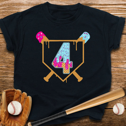 Baseball 4th Birthday Youth Tee - HomeRun PrintsKids clothes