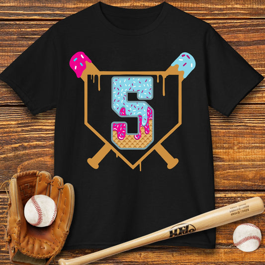 Baseball 5th Birthday Kids T-shirt - HomeRun PrintsKids clothes