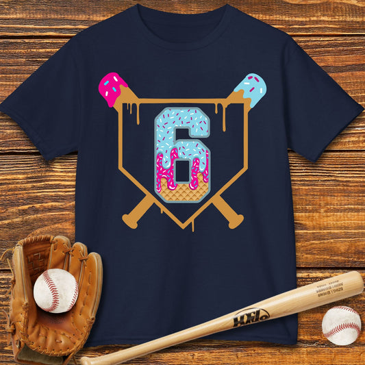 Baseball 6th Birthday Kids T-shirt - HomeRun PrintsKids clothes