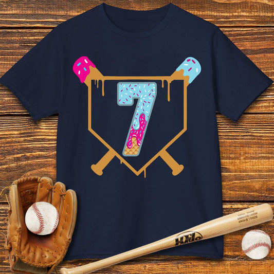 Baseball 7th Birthday Kids T-shirt - HomeRun PrintsKids clothes