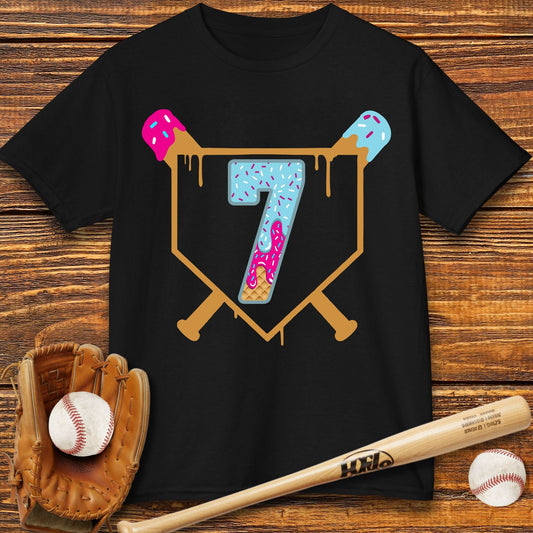 Baseball 7th Birthday Kids T-shirt - HomeRun PrintsKids clothes