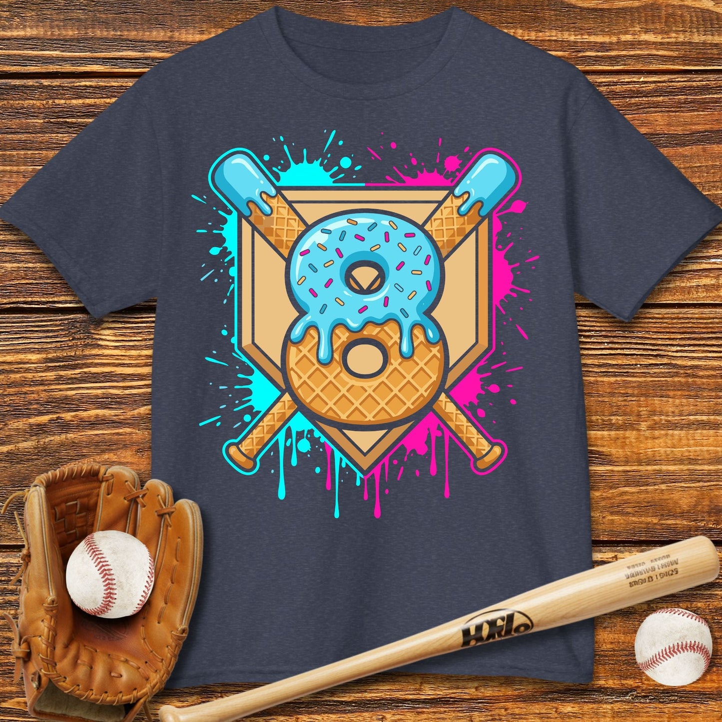 Baseball 8 Birthday Kids T-Shirt - HomeRun PrintsKids clothes