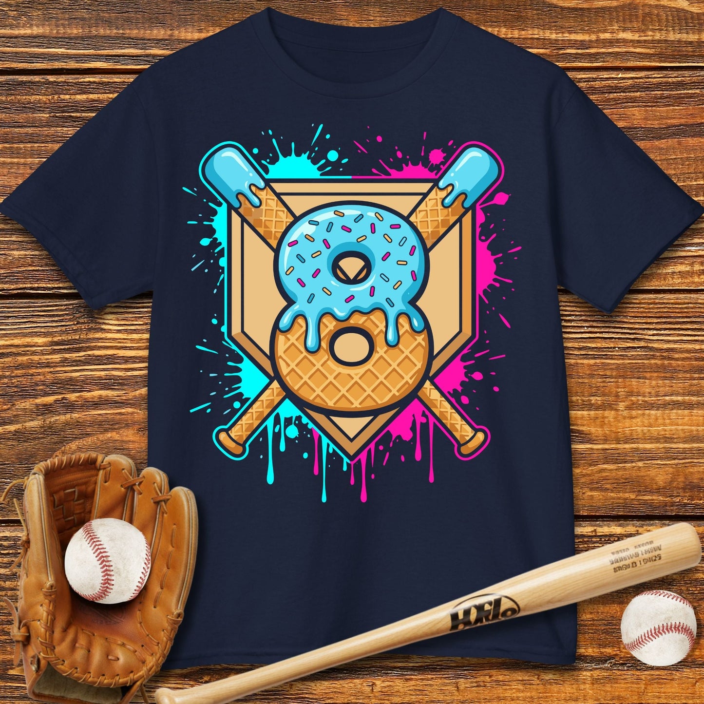 Baseball 8 Birthday Kids T-Shirt - HomeRun PrintsKids clothes