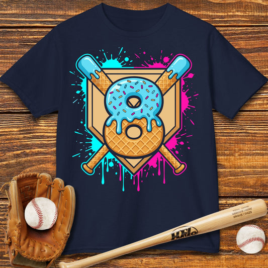 Baseball 8 Birthday Kids T-Shirt - HomeRun PrintsKids clothes