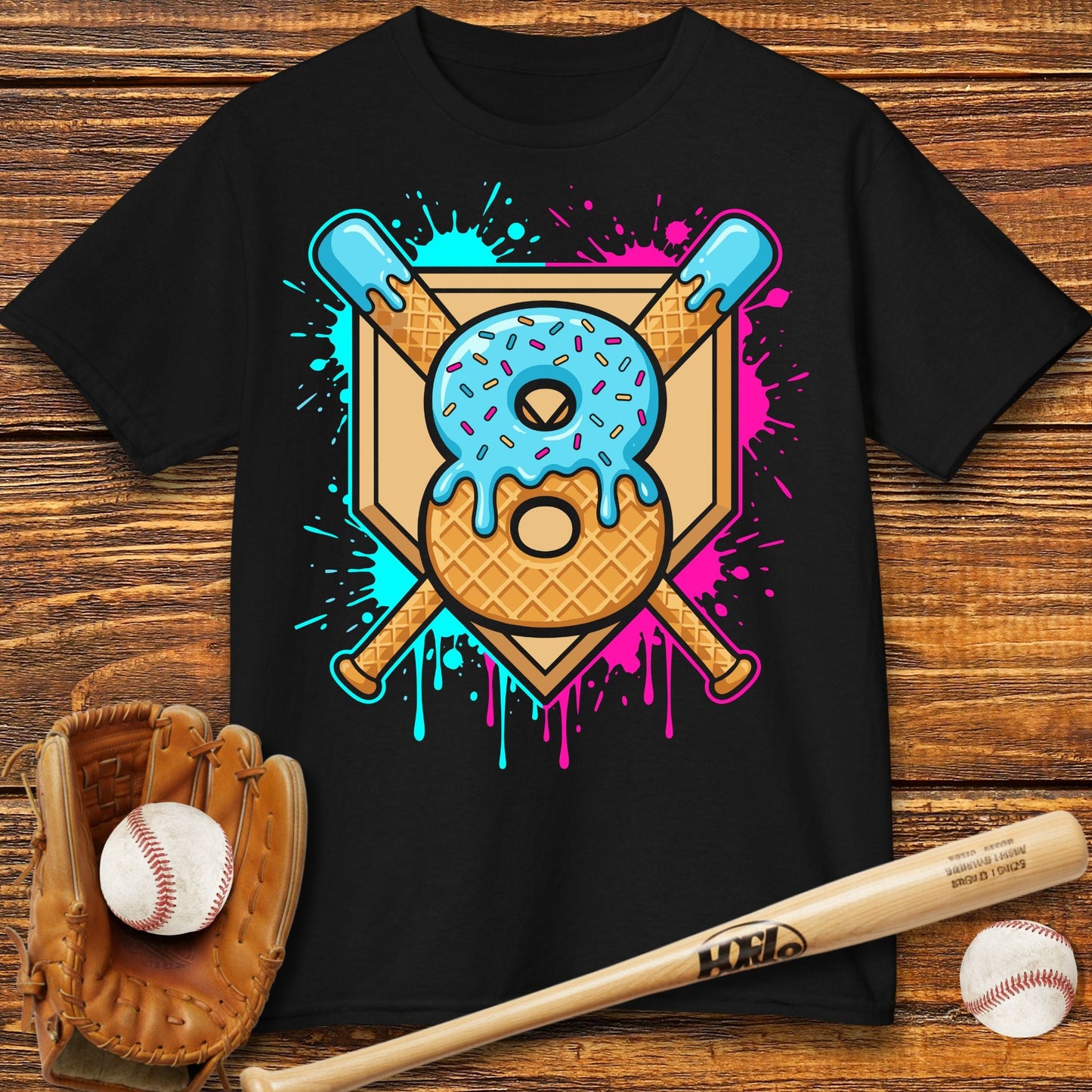 Baseball 8 Birthday Kids T-Shirt - HomeRun PrintsKids clothes