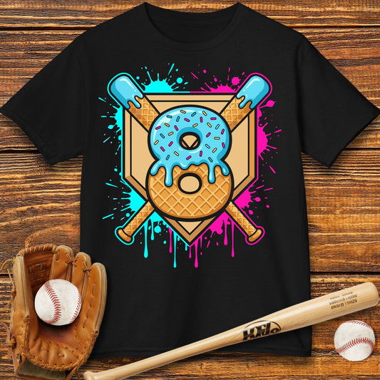 Baseball 8 Birthday Kids T-Shirt - HomeRun PrintsKids clothes