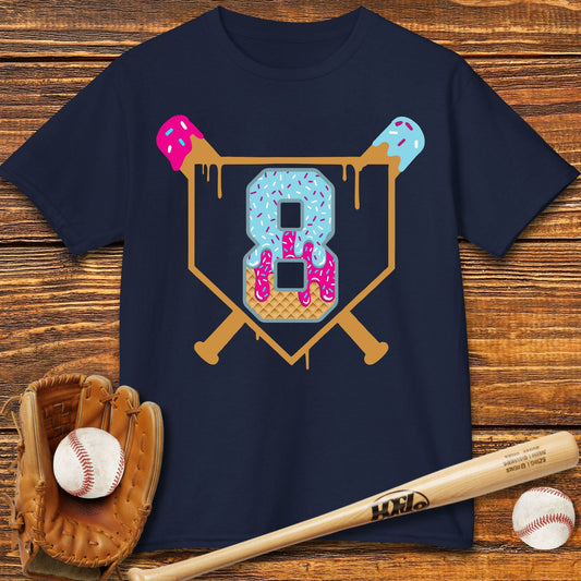 Baseball 8th Birthday Kids T-shirt - HomeRun PrintsKids clothes