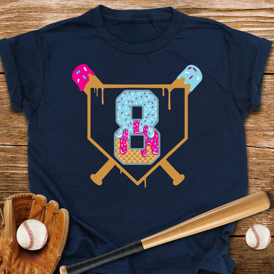 Baseball 8th Birthday Youth Tee - HomeRun PrintsKids clothes