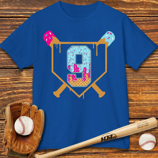 Baseball 9th Birthday Kids T-shirt - HomeRun PrintsKids clothes