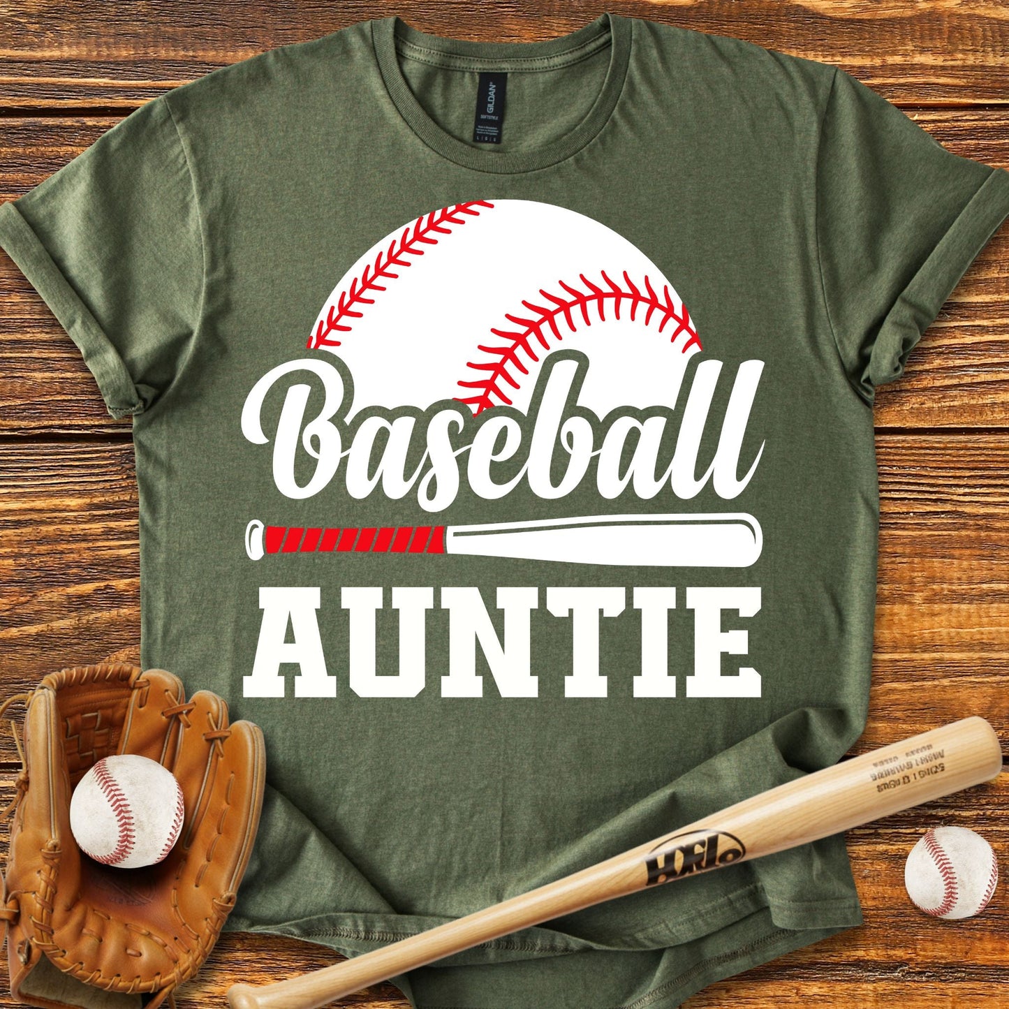Baseball Auntie Aunt T-shirt - HomeRun PrintsT-Shirt