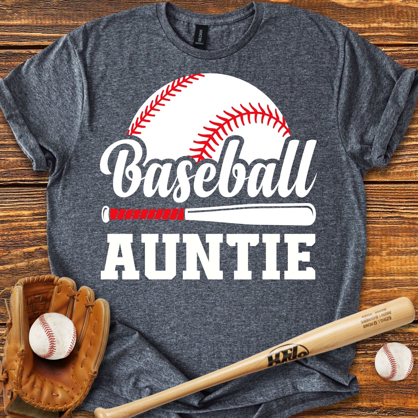 Baseball Auntie Aunt T-shirt - HomeRun PrintsT-Shirt