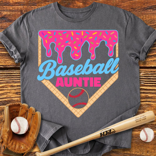Baseball Auntie Drip T-Shirt - HomeRun PrintsT-Shirt