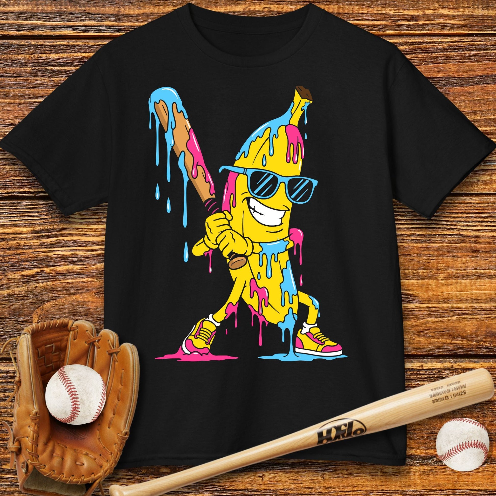 Baseball Banana Drip Kids T-shirt - HomeRun PrintsKids clothes