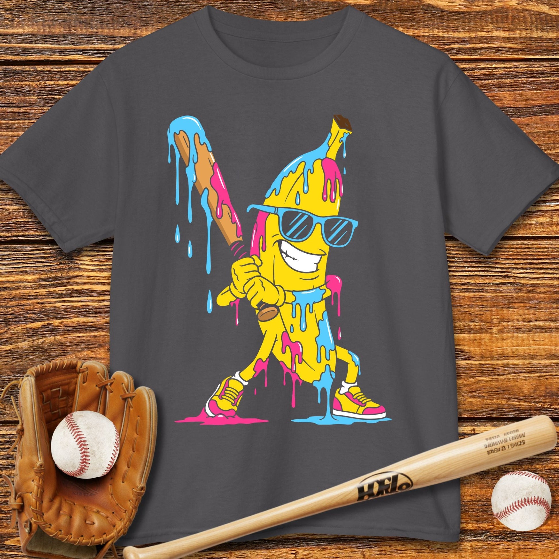 Baseball Banana Drip Kids T-shirt - HomeRun PrintsKids clothes