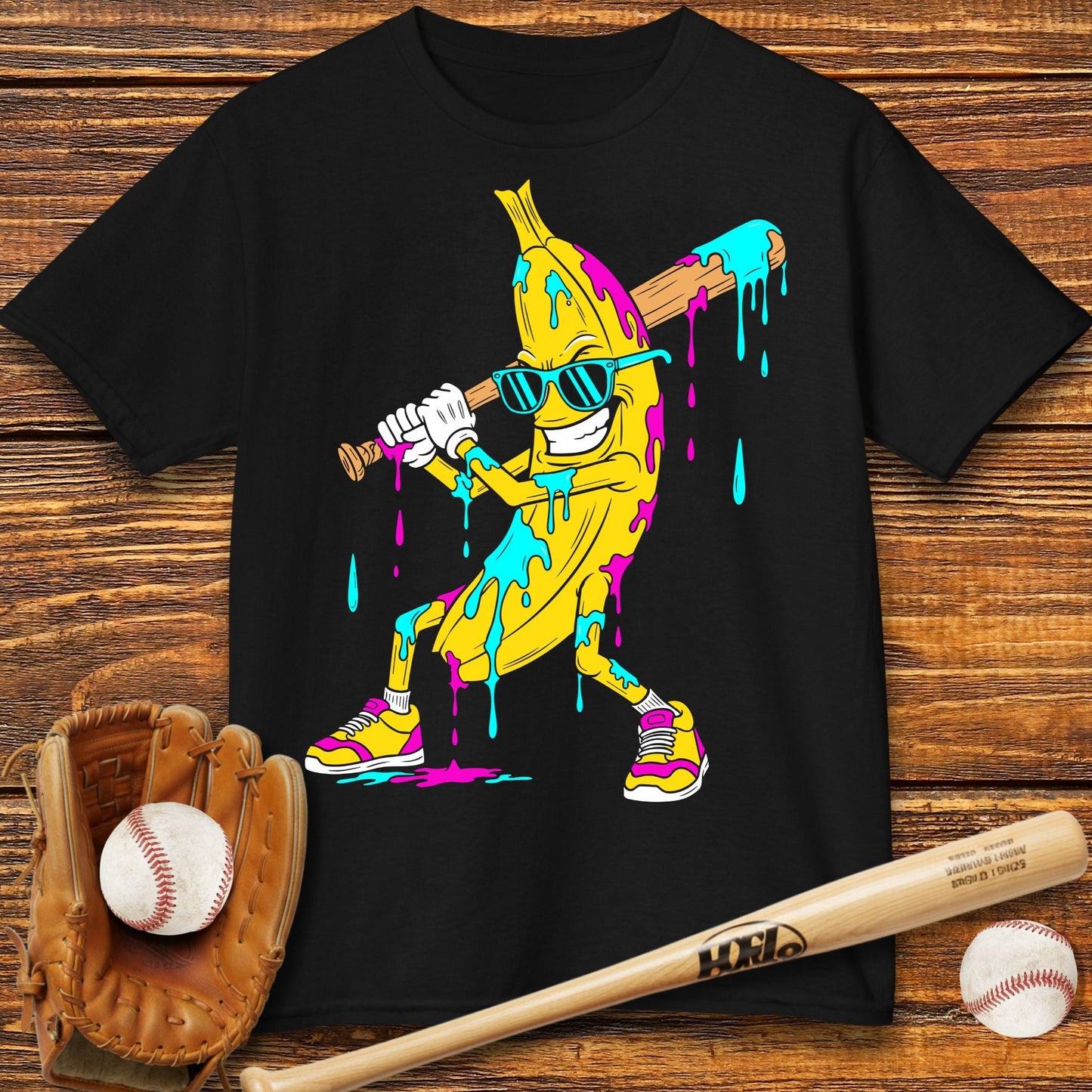 Baseball Banana Drip Kids T-shirt - HomeRun PrintsKids clothes