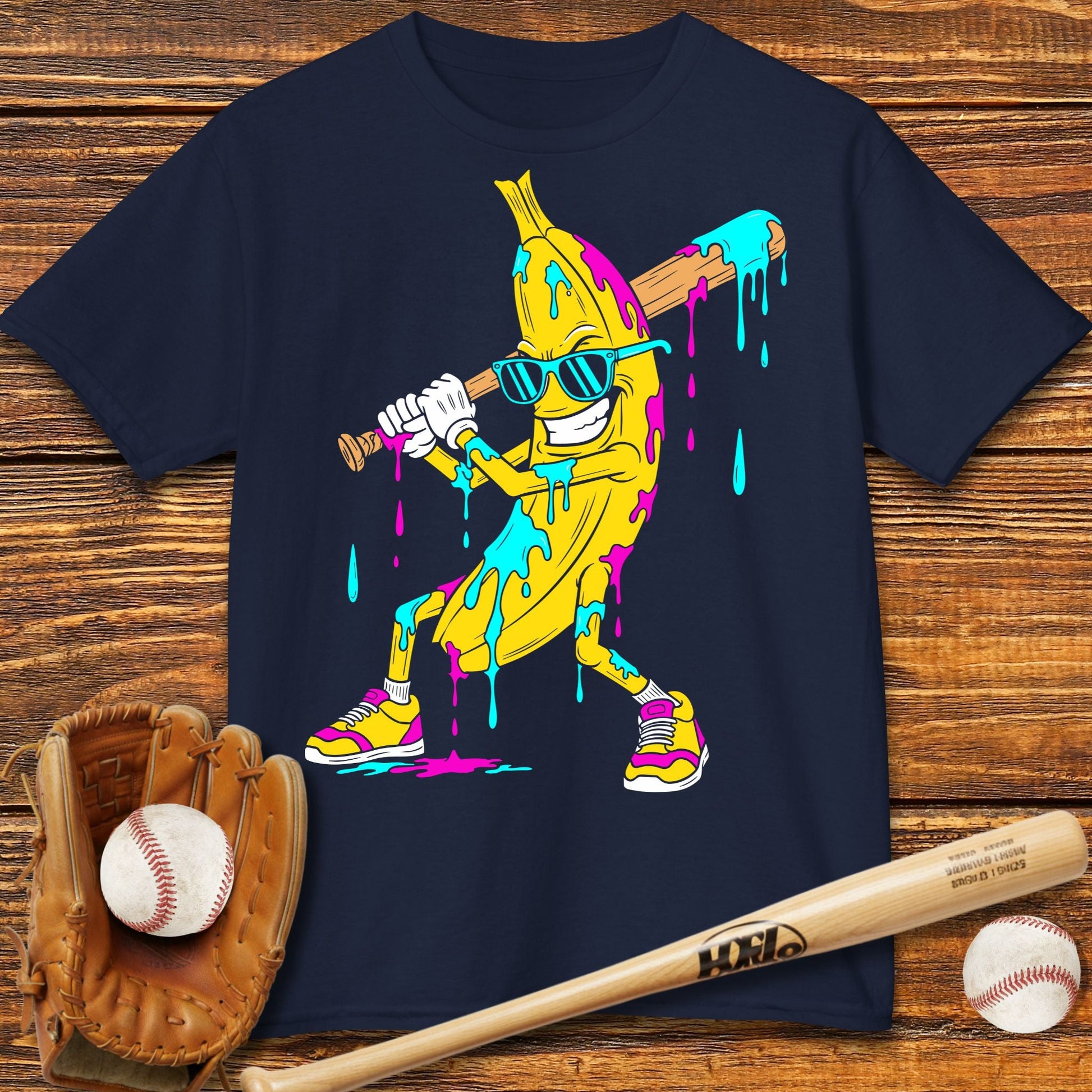 Baseball Banana Drip Kids T-shirt - HomeRun PrintsKids clothes