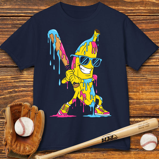 Baseball Banana Drip Kids T-shirt - HomeRun PrintsKids clothes