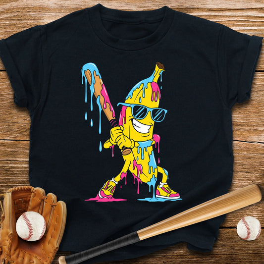 Baseball Banana Drip Youth Tee - HomeRun PrintsKids clothes