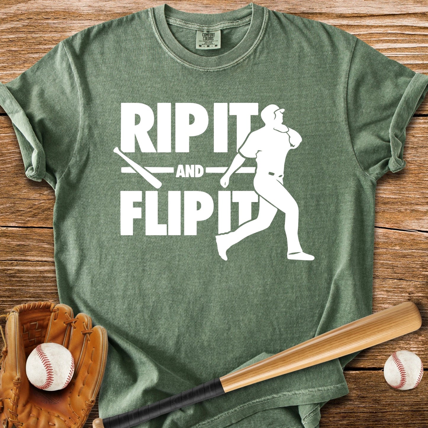 Baseball Bat Flip - HomeRun PrintsComfort Colors