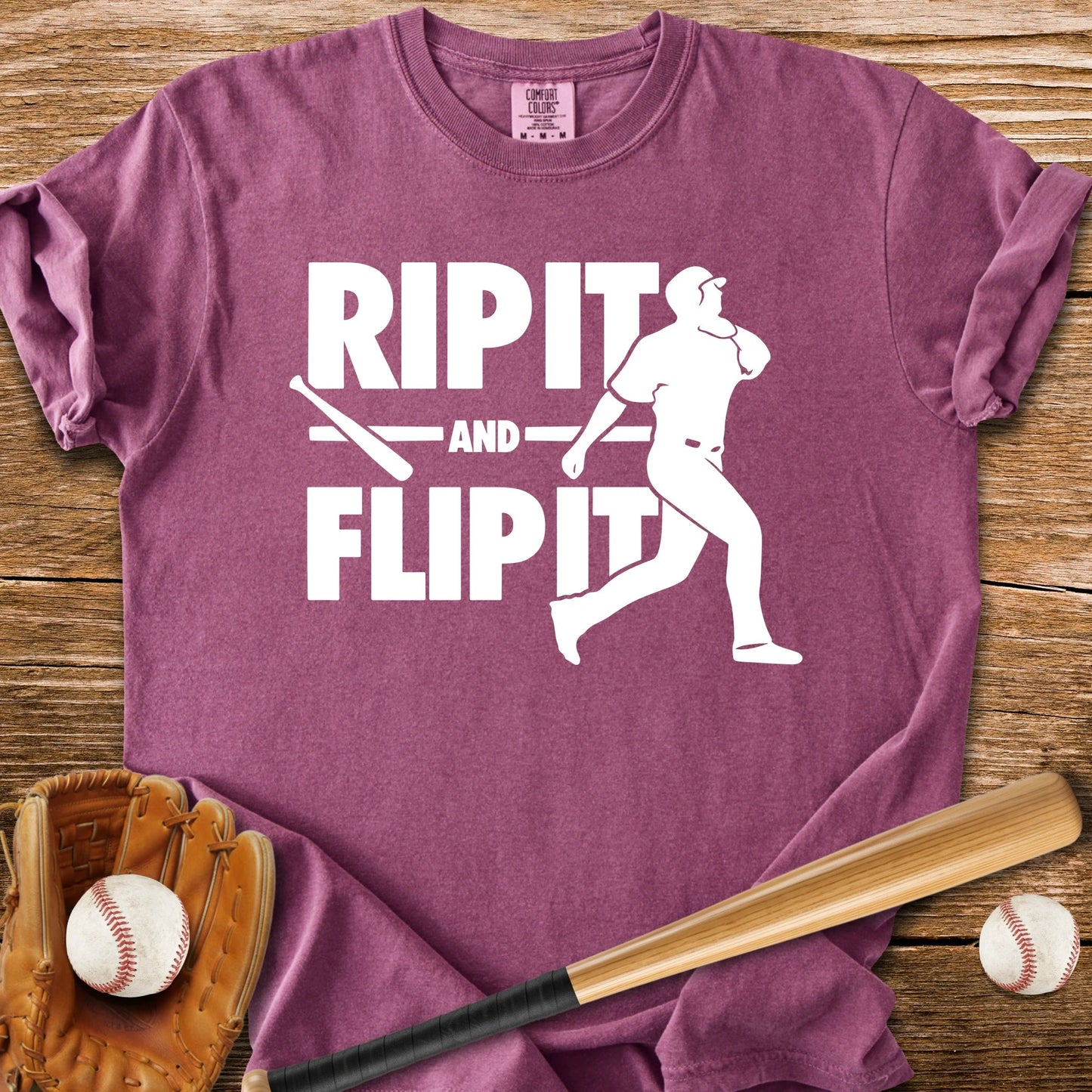 Baseball Bat Flip - HomeRun PrintsComfort Colors