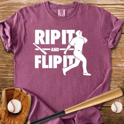 Baseball Bat Flip - HomeRun PrintsComfort Colors