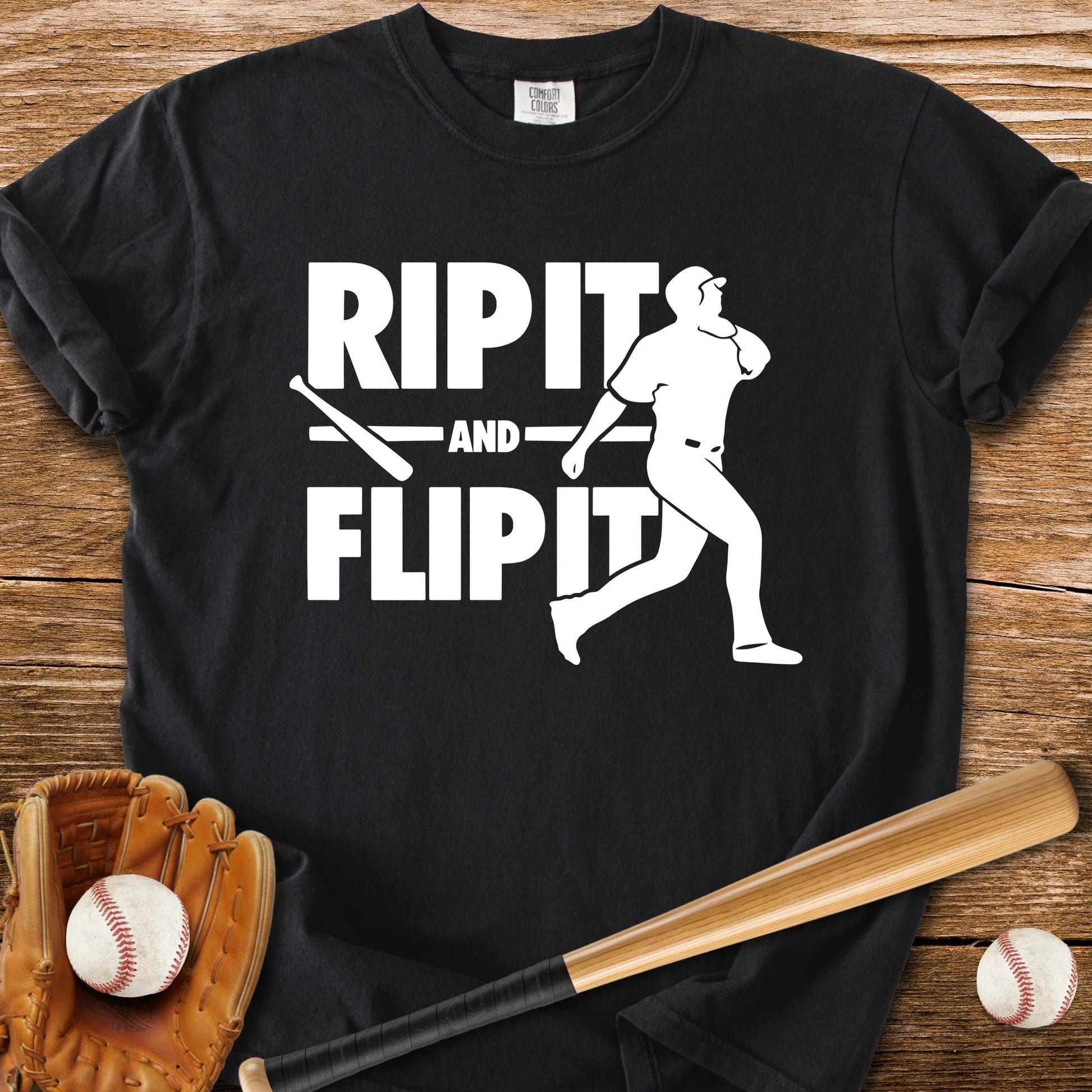Baseball Bat Flip - HomeRun PrintsComfort Colors