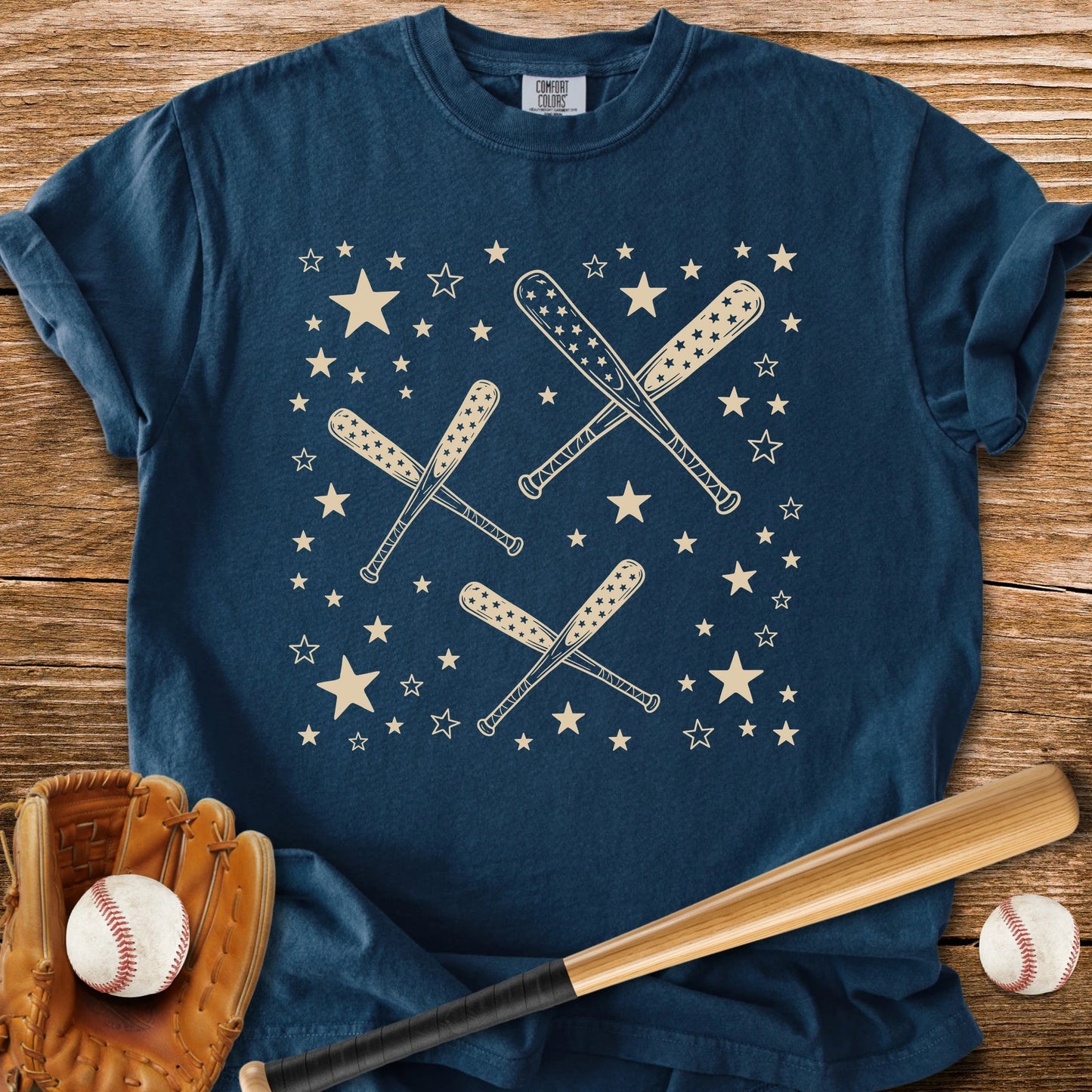 Baseball Bats Stars - HomeRun PrintsComfort Colors