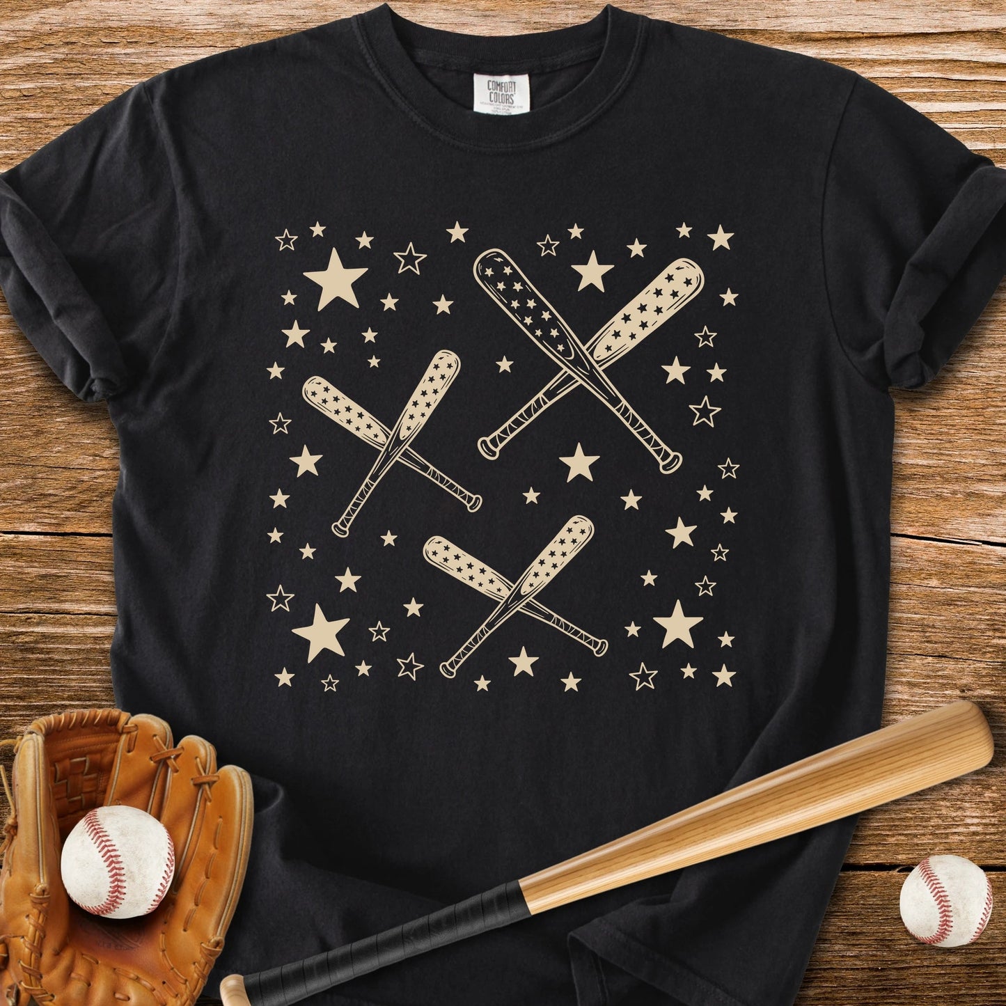 Baseball Bats Stars - HomeRun PrintsComfort Colors