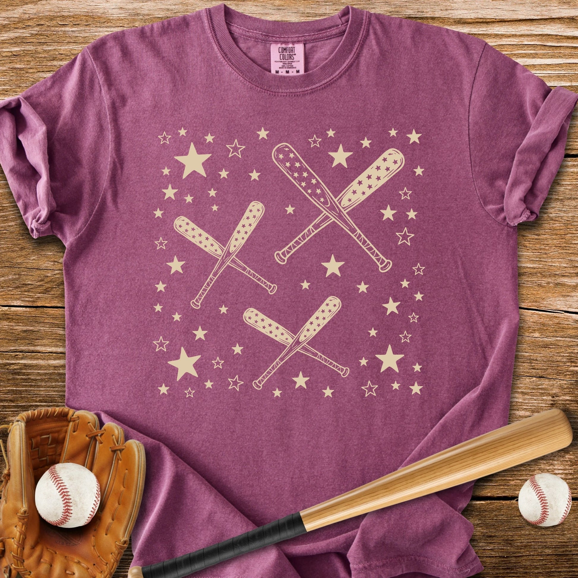 Baseball Bats Stars - HomeRun PrintsComfort Colors