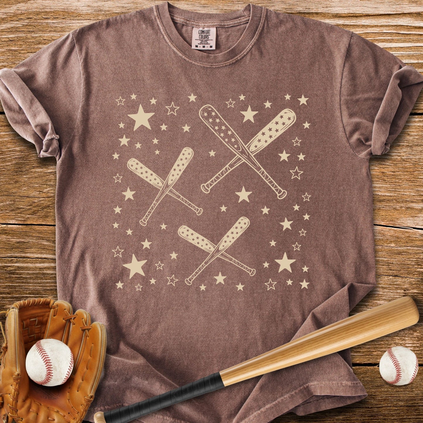 Baseball Bats Stars - HomeRun PrintsComfort Colors
