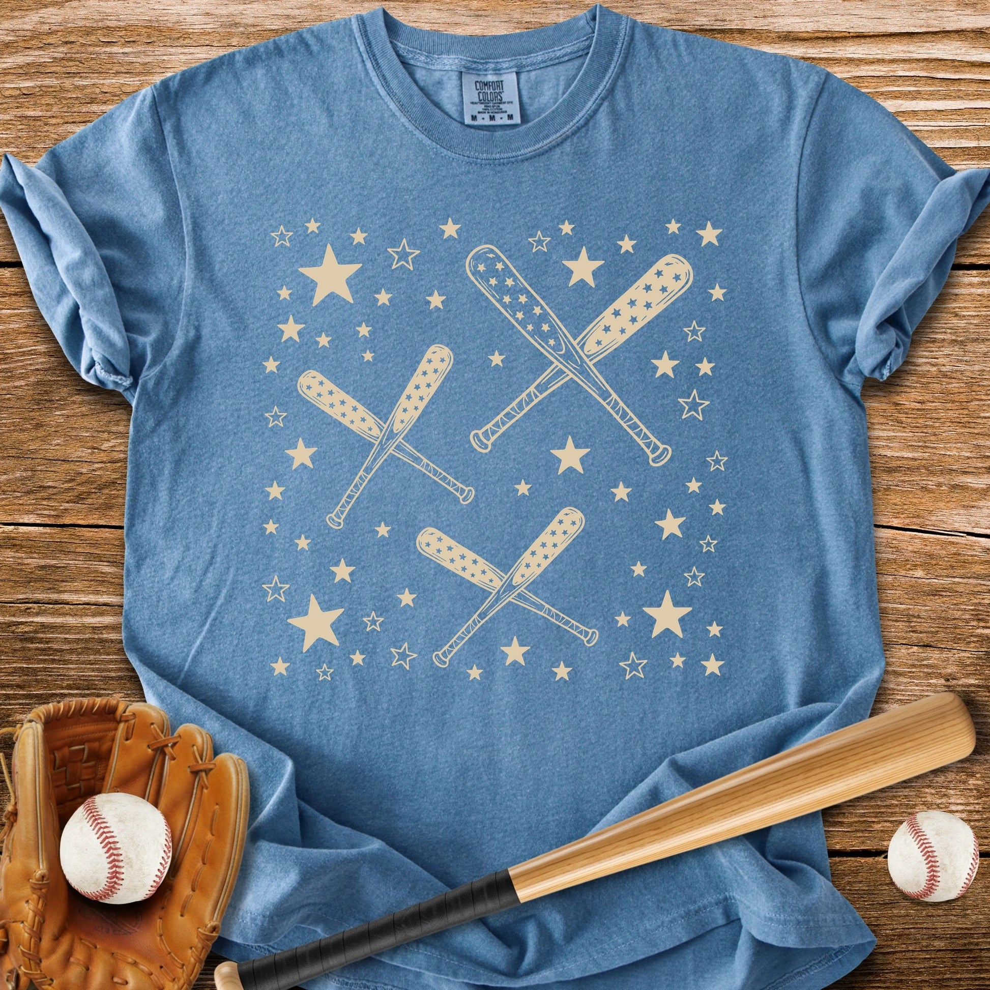Baseball Bats Stars - HomeRun PrintsComfort Colors