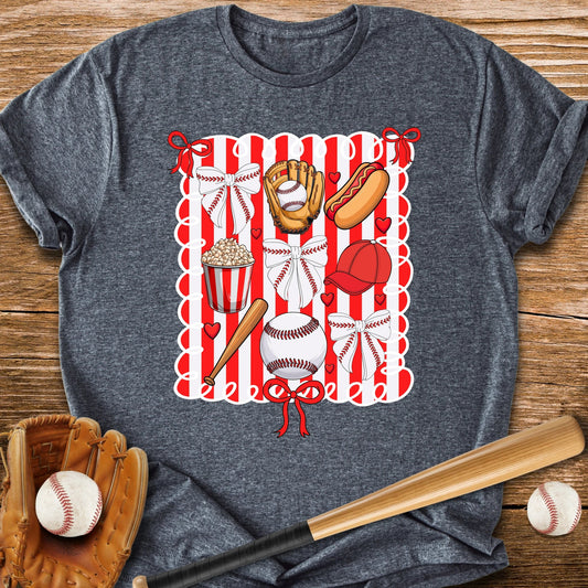 Baseball Bow - HomeRun PrintsT-Shirt