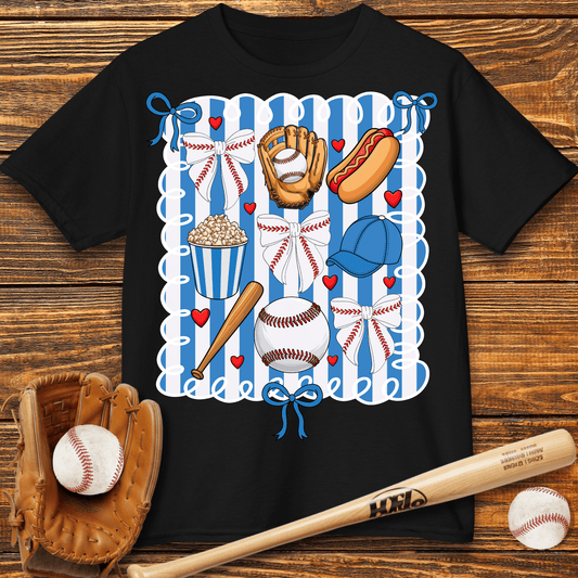 Baseball Bow Kids T-Shirt - HomeRun PrintsKids clothes