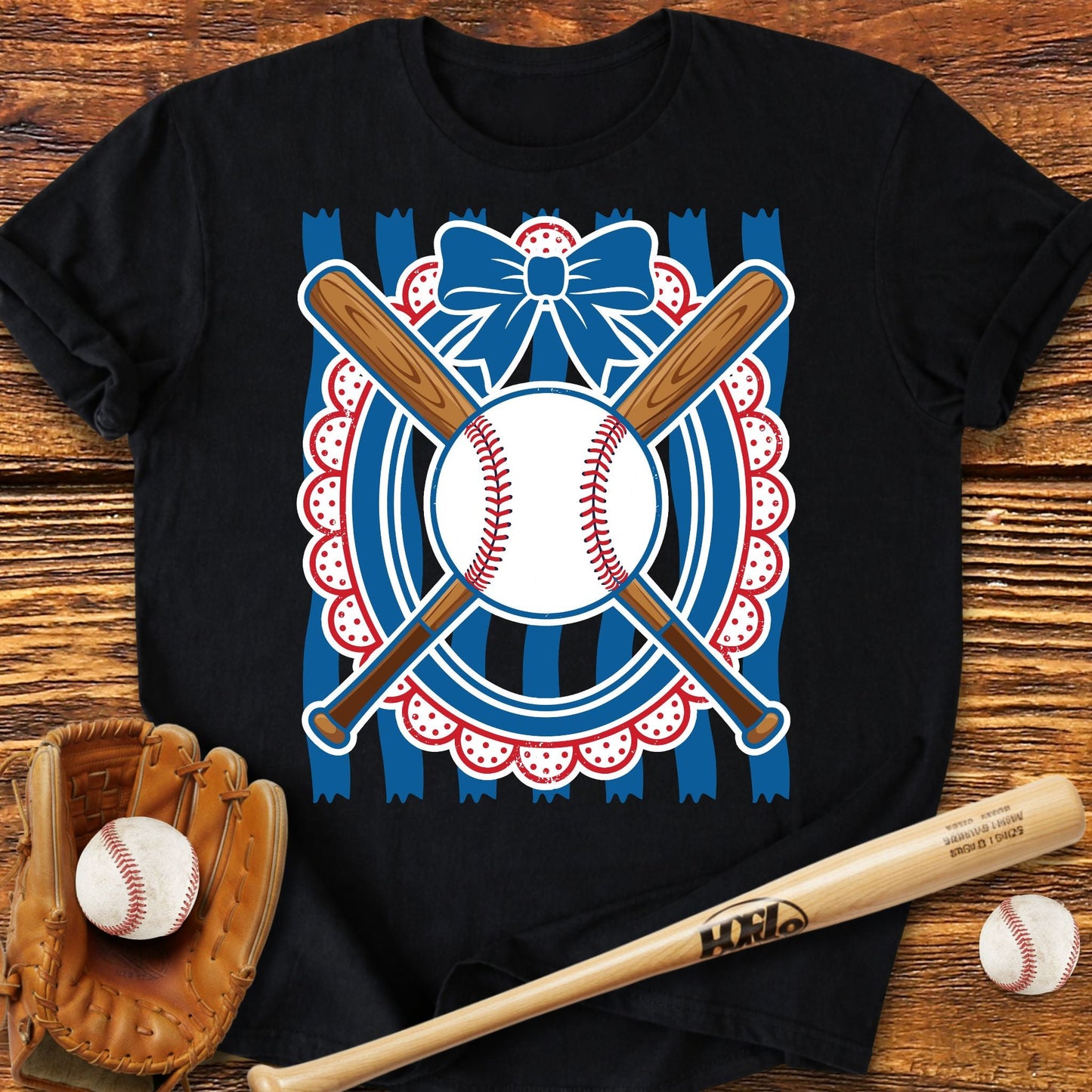 Baseball Bow T-Shirt - HomeRun PrintsT-Shirt