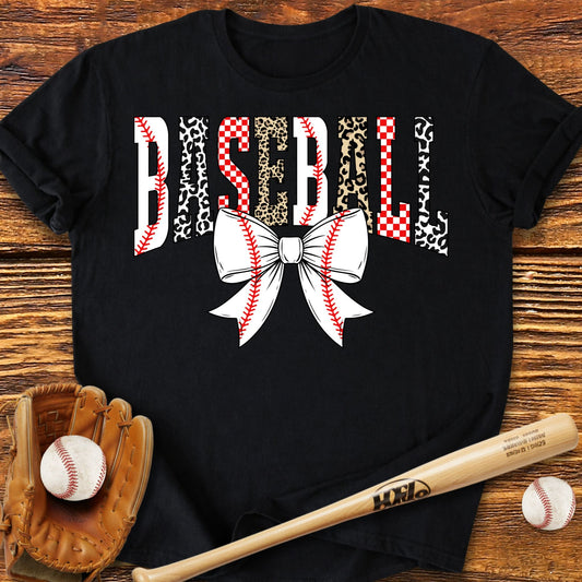 Baseball Bow T-Shirt - HomeRun PrintsT-Shirt