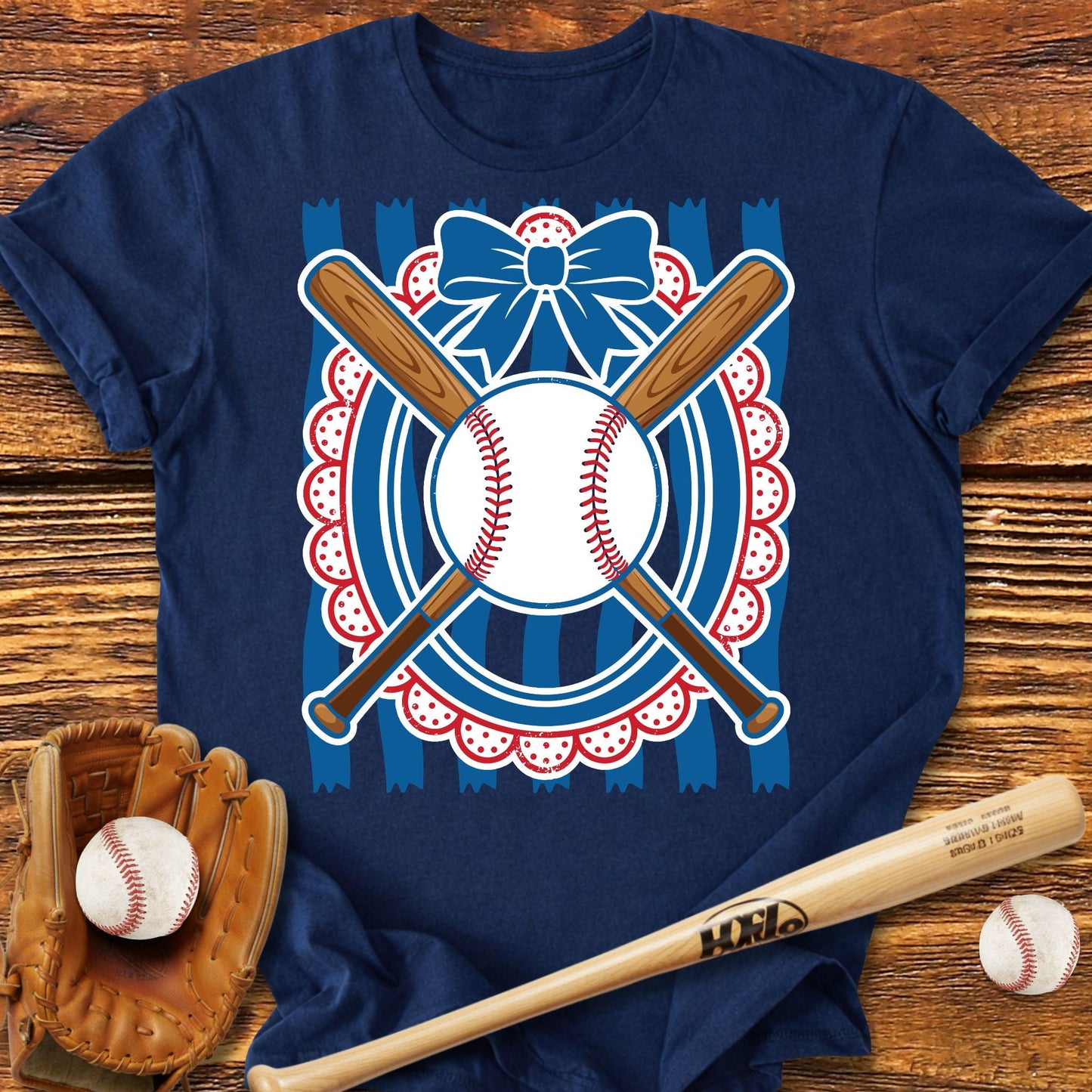 Baseball Bow T-Shirt - HomeRun PrintsT-Shirt