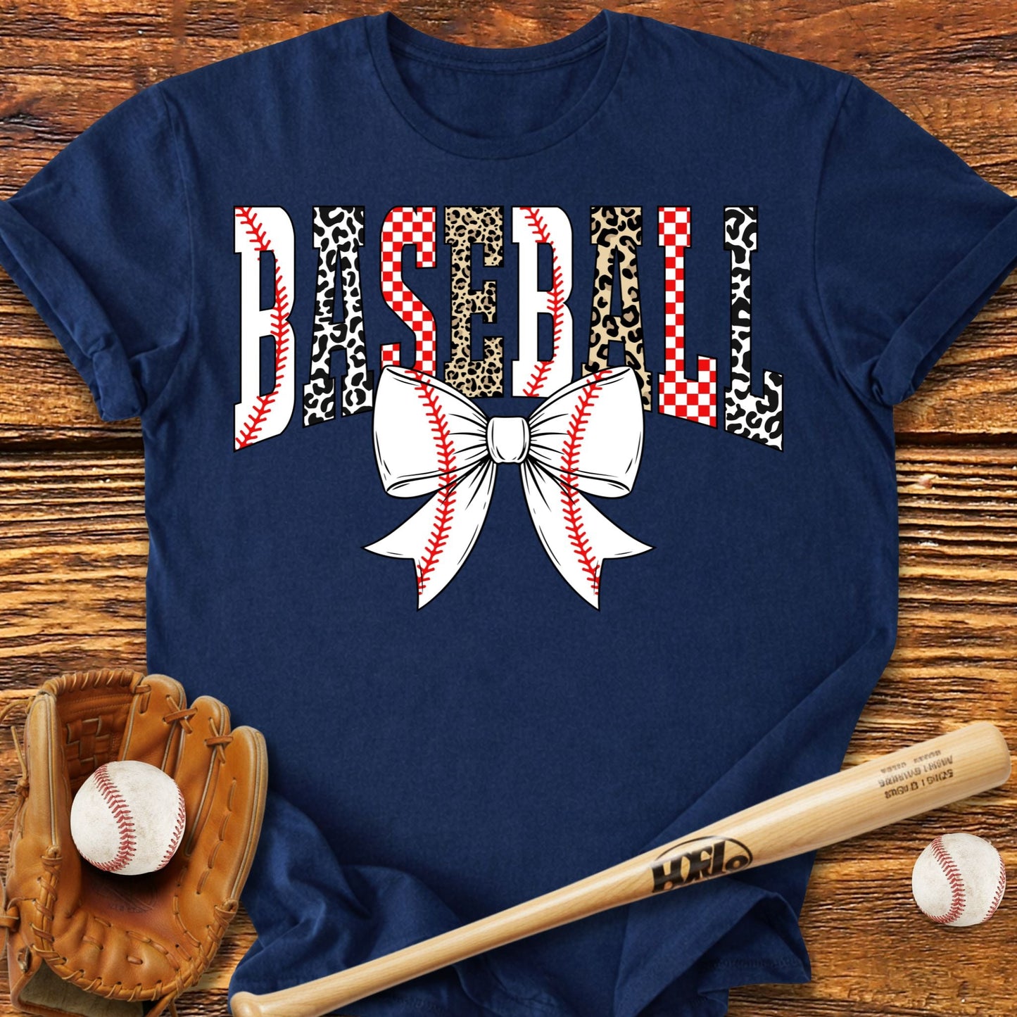 Baseball Bow T-Shirt - HomeRun PrintsT-Shirt
