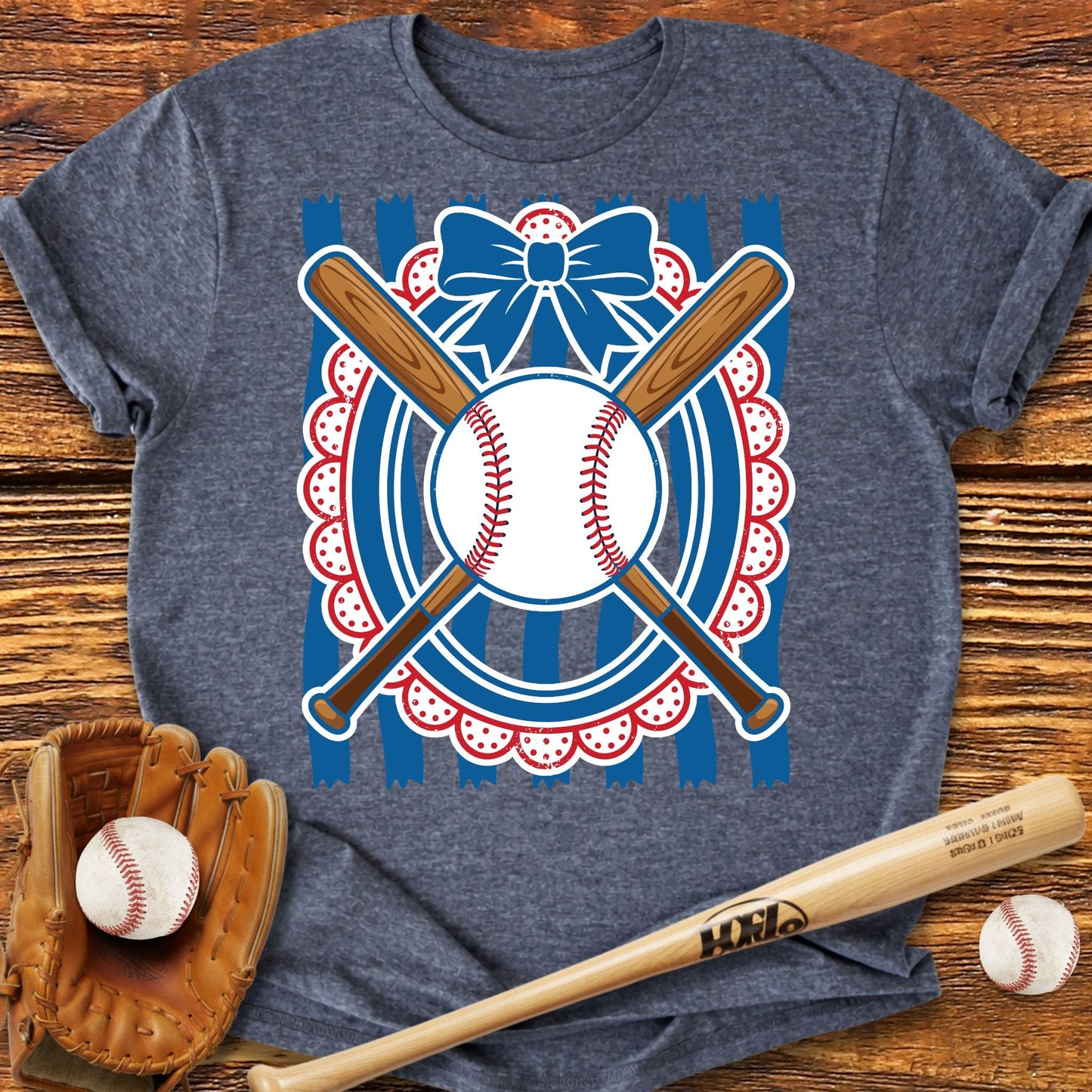 Baseball Bow T-Shirt - HomeRun PrintsT-Shirt