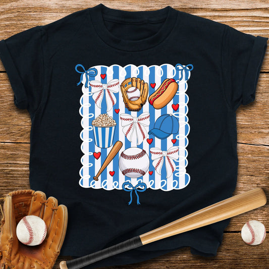 Baseball Bow Youth Tee - HomeRun PrintsKids clothes