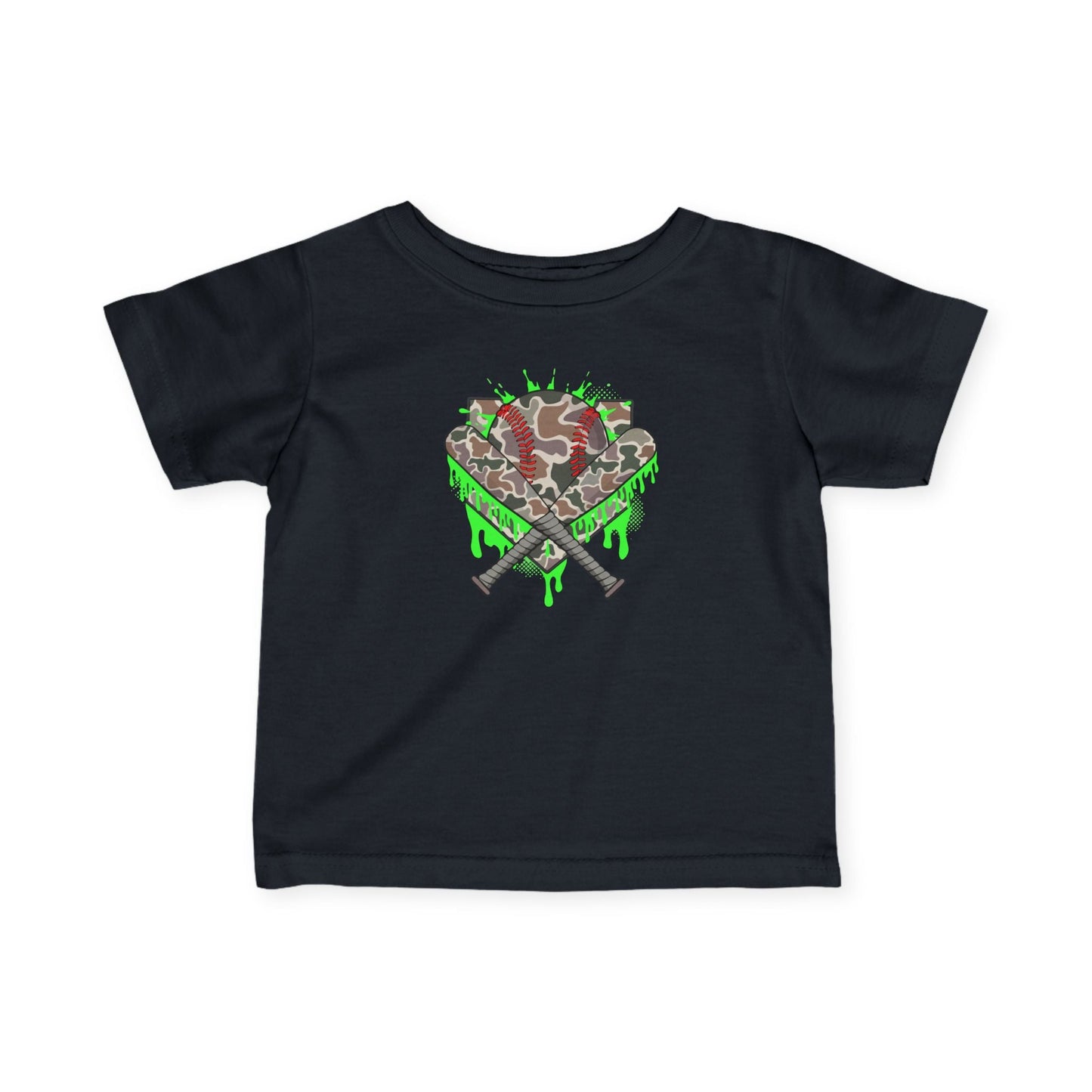 Baseball Camo Drip Infant Baby Tee - HomeRun PrintsKids clothes