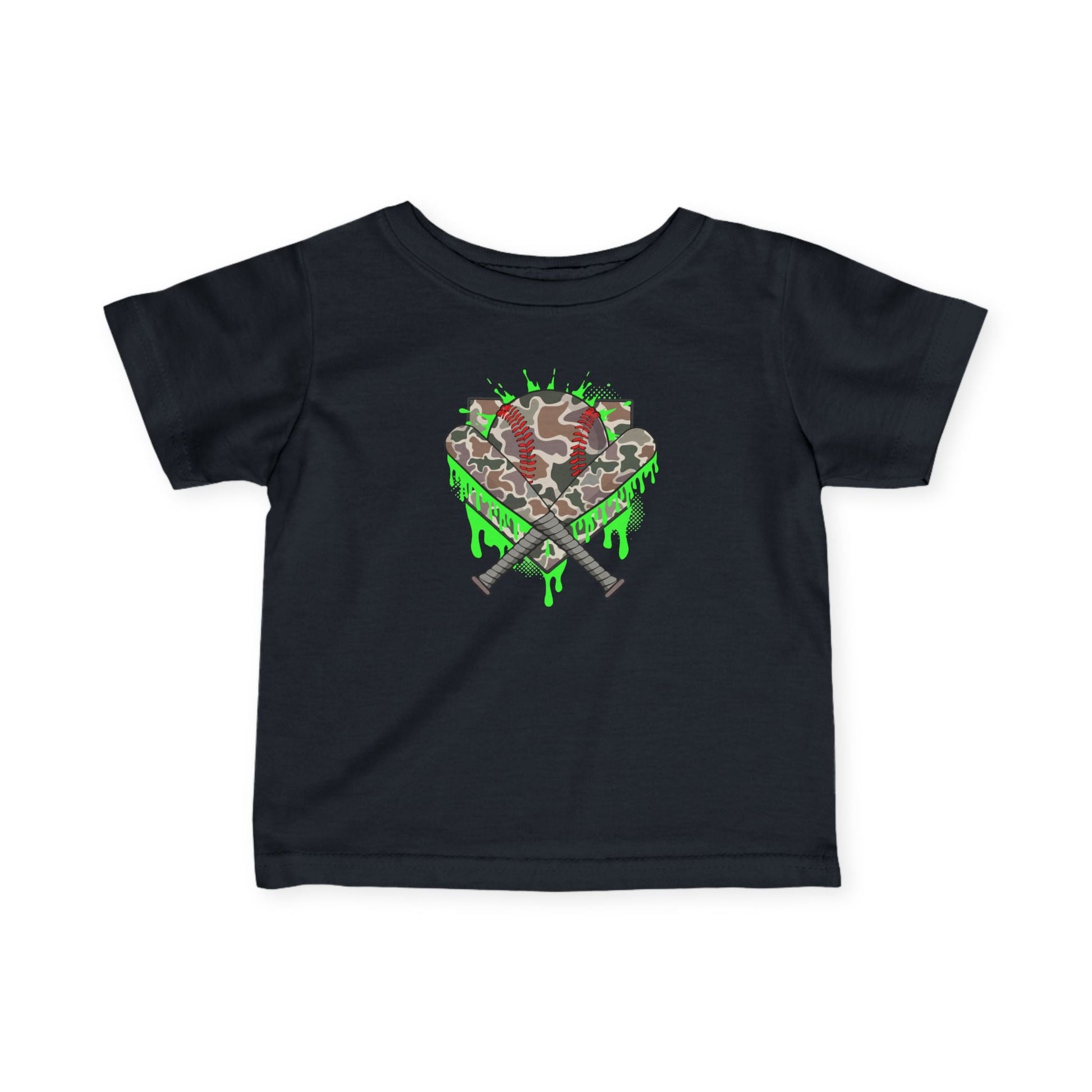 Baseball Camo Drip Infant Baby Tee - HomeRun PrintsKids clothes