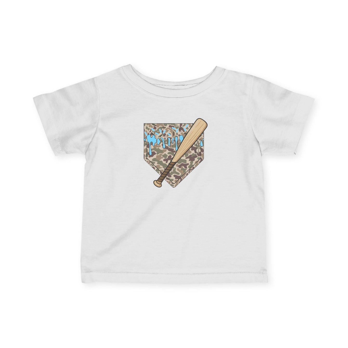 Baseball Camo Drip Infant Baby Tee - HomeRun PrintsKids clothes