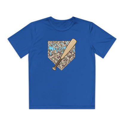 Baseball Camo Drip Youth Athletic Tee - HomeRun PrintsKids clothes