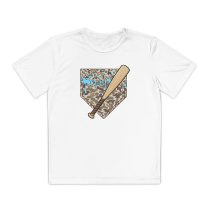 Baseball Camo Drip Youth Athletic Tee - HomeRun PrintsKids clothes