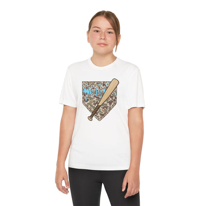 Baseball Camo Drip Youth Athletic Tee - HomeRun PrintsKids clothes